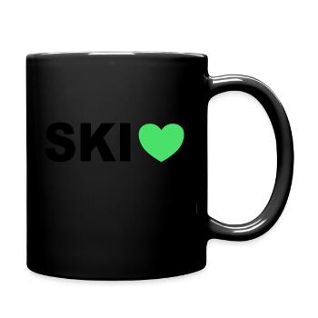 Ski Winter Sport - Tasse einfarbig - Schwarz - Rechts