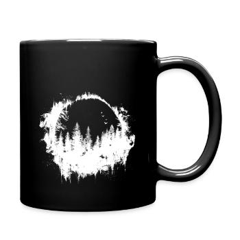 Wald, Camping, Wandern - Tasse einfarbig - Schwarz - Rechts
