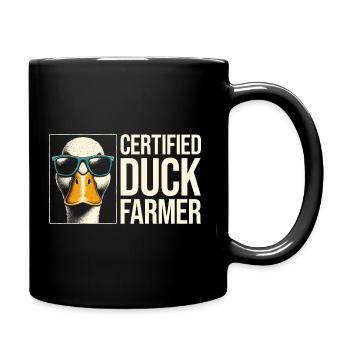 Éleveur de canards certifié - Cadeau d’amoureux des canards - Mug uni - noir - Droite