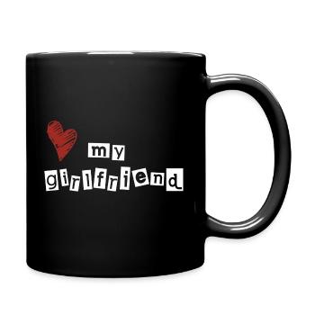 Love my girlfriend - Full Colour Mug - black - Right