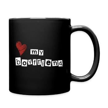 Love my boyfriend - Full Colour Mug - black - Right