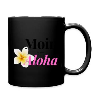 Moin is mien Aloha - Tasse einfarbig - Schwarz - Rechts