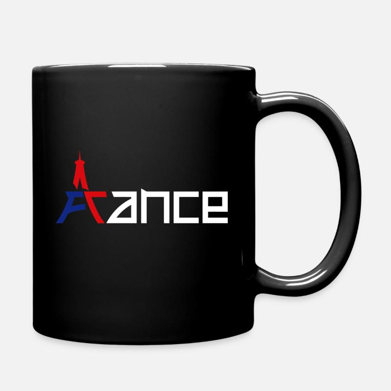 France - Frankreich - Tasse einfarbig - Schwarz