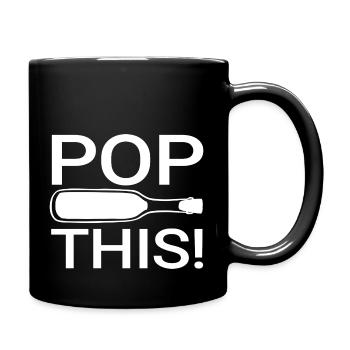 Lustriger Party Spruch - Tasse einfarbig - Schwarz - Rechts