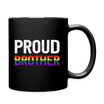 Frère fier - Mug uni - noir - Droite