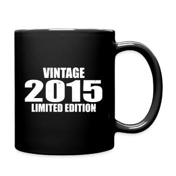 Vintage 2015 Birthday 2015 Retro 2015 - Full Colour Mug - black - Right