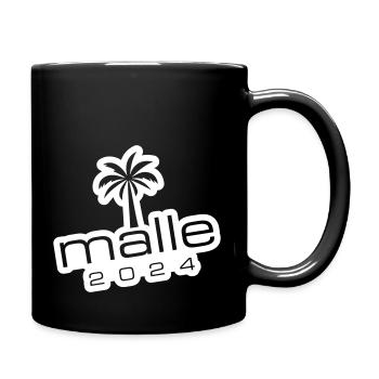 Malle 2024 Mallorca Palme - Tasse einfarbig - Schwarz - Rechts