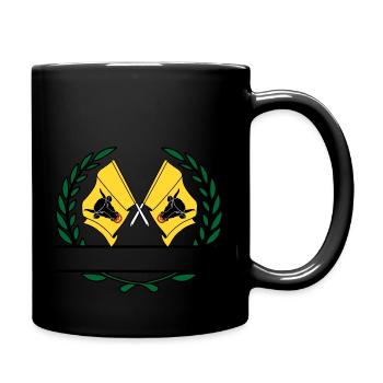 Drapeaux Uri Suisse couronne de laurier bannière - Mug uni - noir - Droite
