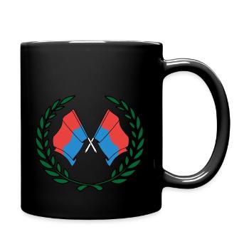 Flaggen Provinz Tessin Schweiz Lorbeerkranz - Tasse einfarbig - Schwarz - Rechts