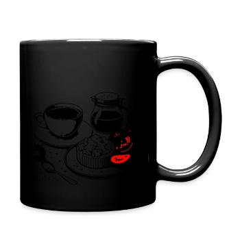 Breakfast cottage cheese - Full Colour Mug - black - Right
