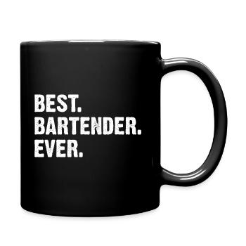 Best Bartender Ever - Tasse einfarbig - Schwarz - Rechts