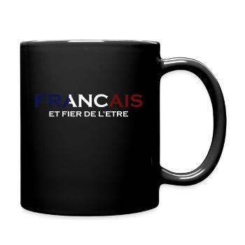 Français et fiers de l'être - Mug uni - noir - Droite