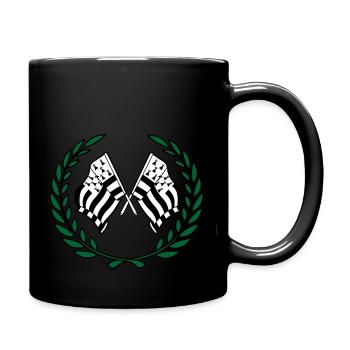 Drapeaux Corse couronne de laurier - Mug uni - noir - Droite