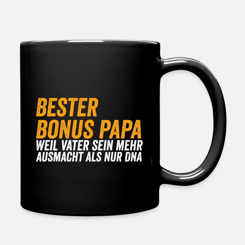 Bonus Papa bester Vater lustig DNA - Tasse einfarbig - Schwarz