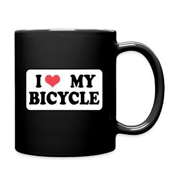 J'aime mon vélo bicyclette - Mug uni - noir - Droite