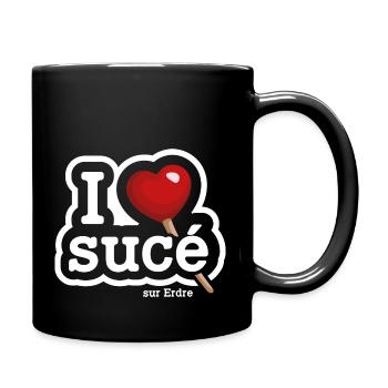 I love Sucé (sur Erdre) - Mug uni - noir - Droite