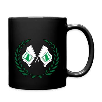 Flags Emilia Romagna region Italy laurel wreath - Full Colour Mug - black - Right