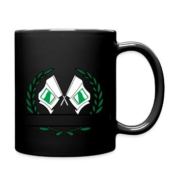 Flags Emilia Romagna laurel wreath banner - Full Colour Mug - black - Right