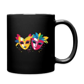Carnival Mask Carnival Parade Cologne Cologne - Full Colour Mug - black - Right