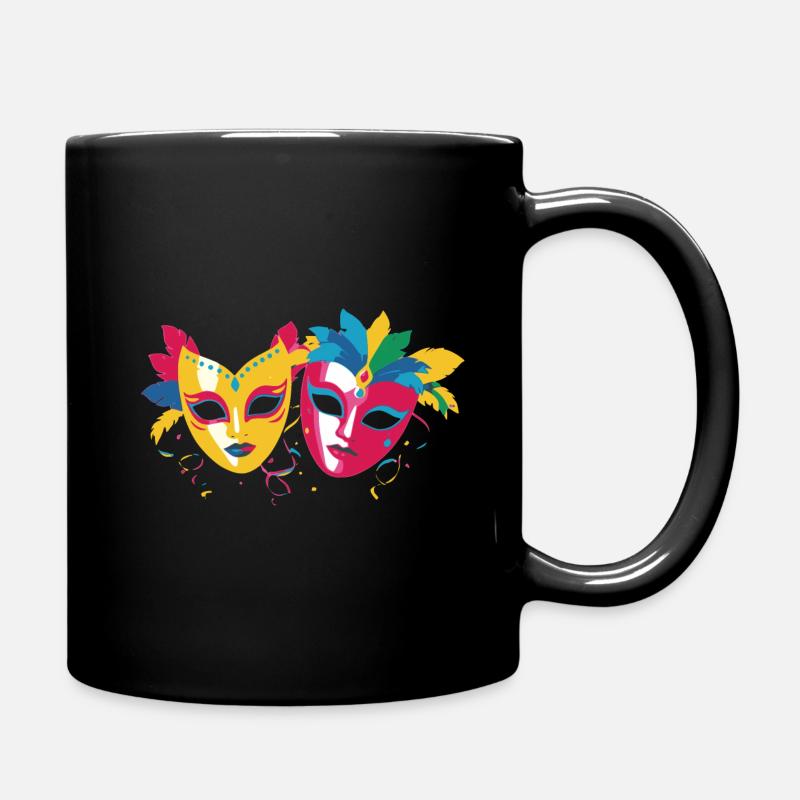 Karneval Maske Karnevalsumzug Köln Kölle - Tasse einfarbig - Schwarz