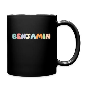 Name - Benjamin - Tasse einfarbig - Schwarz - Rechts