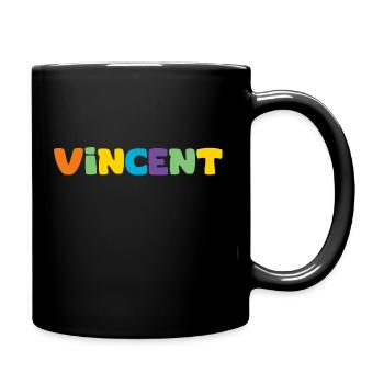 Nom - Vincent - Mug uni - noir - Droite