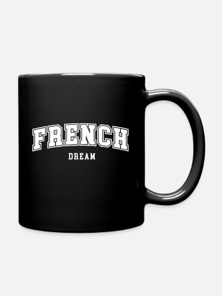 French dream encre blanche - Mug uni - noir