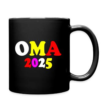 Oma 2025 - Tasse einfarbig - Schwarz - Rechts