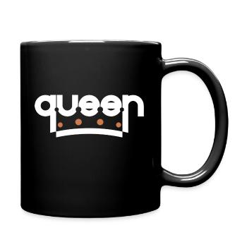 Queen - Königin - Tasse einfarbig - Schwarz - Rechts