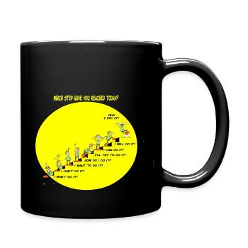 Motivation - Tasse einfarbig - Schwarz - Rechts
