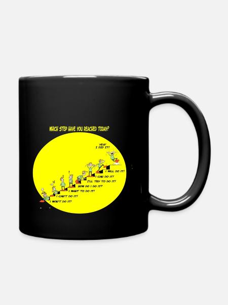 Motivation - Tasse einfarbig - Schwarz