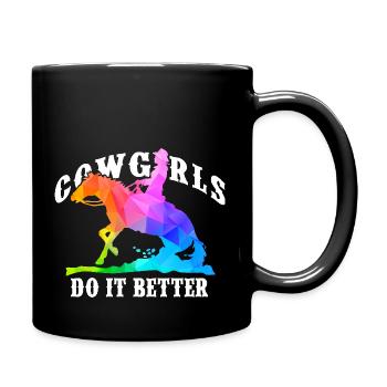 Cowgirls Do It Better - Western Riding - Full Colour Mug - black - Right