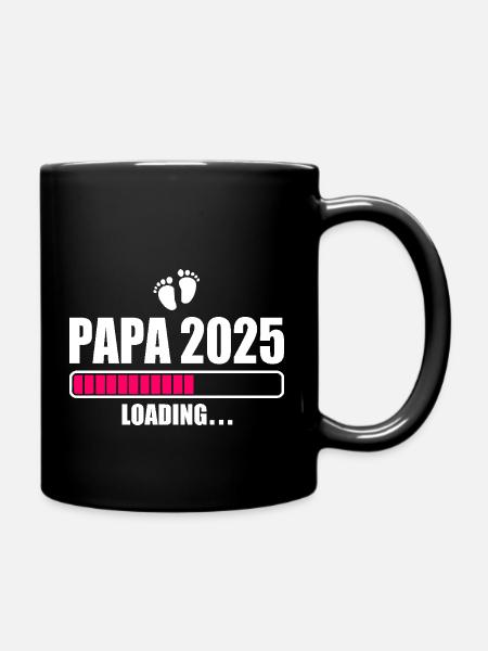 Papa 2025 - Tasse einfarbig - Schwarz