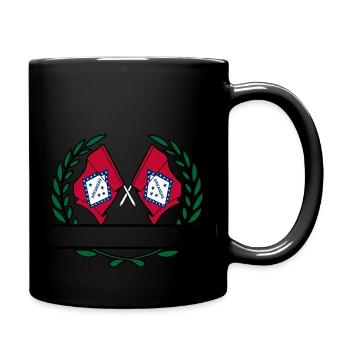 Drapeaux Arkansas couronne de laurier bannière - Mug uni - noir - Droite