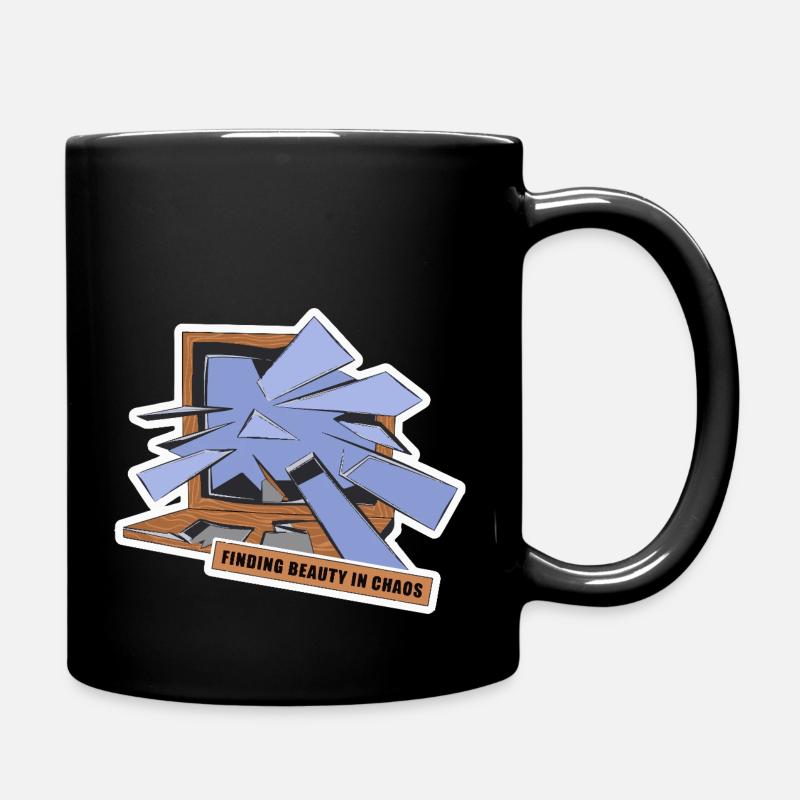 MIRROR FINDING BEAUTY IN CHAOS - Full Colour Mug - black