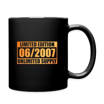 18. Geburtstag Limited Edition - ꝏ Supply 06/2007 - Tasse einfarbig - Schwarz - Rechts