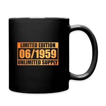 66. Geburtstag Limited Edition - ꝏ Supply 06/1959 - Tasse einfarbig - Schwarz - Rechts