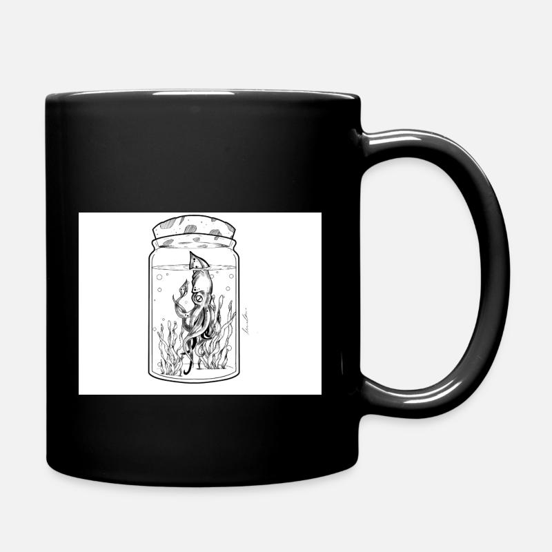 Tintenfisch - Tasse einfarbig - Schwarz