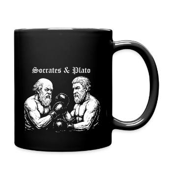 Socrate et la boxe de Platon - Mug uni - noir - Droite