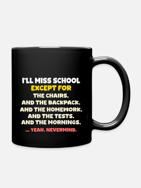 Last Day of School School Out for Summer Break - Full Colour Mug - black