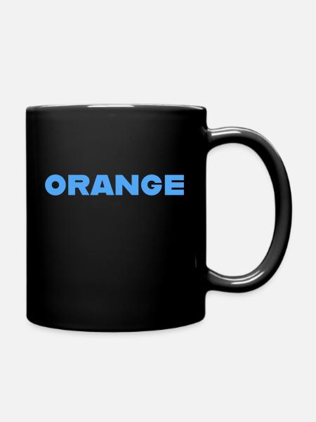 Orange - Tasse einfarbig - Schwarz