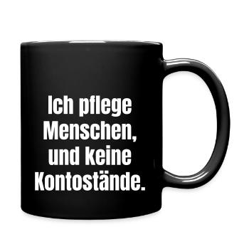 I care for people and not account balances. - Full Colour Mug - black - Right