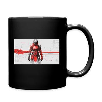 Samouraï Cyber Futuriste - Mug uni - noir - Droite