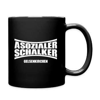 Asozialer Schalker Gelsenkirchen Fan Clean Edition - Tasse einfarbig - Schwarz - Rechts