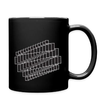 Composition des carrés noirs - Mug uni - noir - Droite