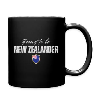 Proud New Zealander, Made in New Zealand - Full Colour Mug - black - Right