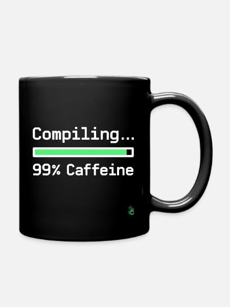 Kaffee-Humor für Informatiker - Tasse einfarbig - Schwarz