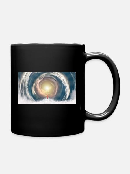 Faisceau de lumière céleste - Mug uni - noir