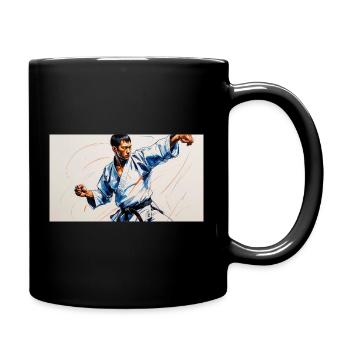 Kampfkunst und japanische Dynamik - Tasse einfarbig - Schwarz - Rechts