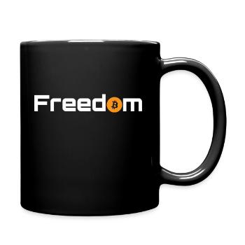 Freedom Bitcoin Crypto - Full Colour Mug - black - Right